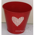 Red gift storage iron bucket